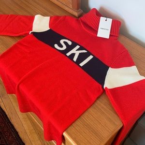 nwt perfect moment ‘ski’ 100% merino wool sweater